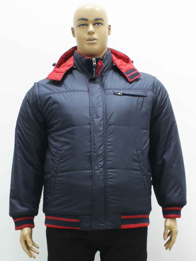 Куртка зимняя мужская с отстегивающимся рукавом и капюшоном большого размера. Магазин «Большой Папа», Луганск.