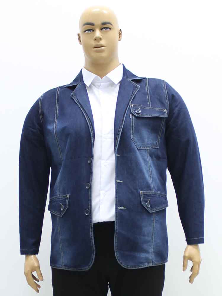 Пиджак мужской джинсовый большого размера, 2020. Магазин «Большой Папа», Луганск.