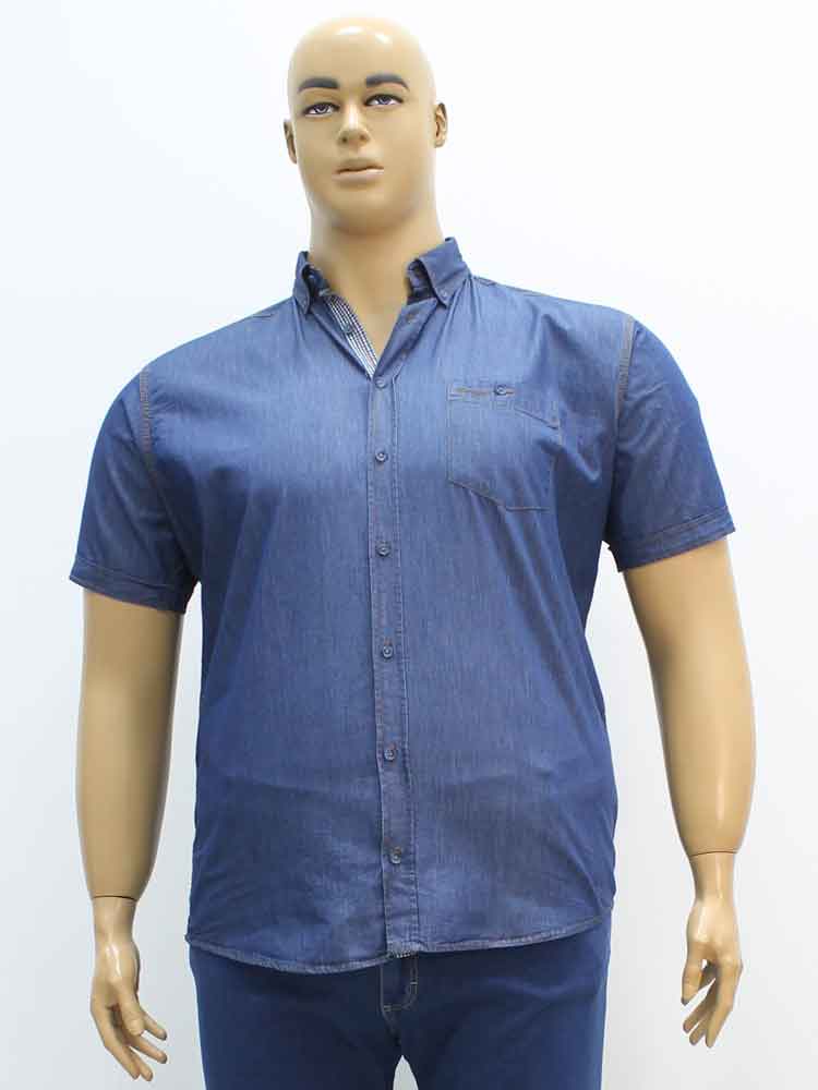 Сорочка (рубашка) мужская джинсовая большого размера, 2020. Магазин «Большой Папа», Луганск.