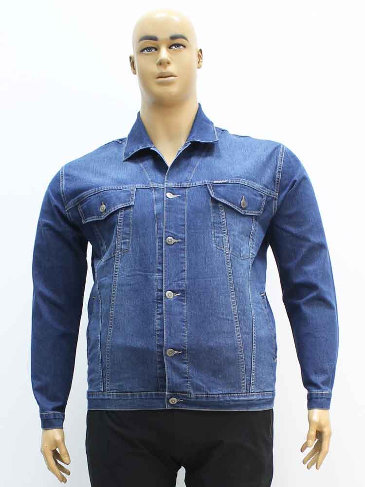 Куртка джинсовая мужская стрейчевая большого размера, 2020. Магазин «Большой Папа», Луганск.