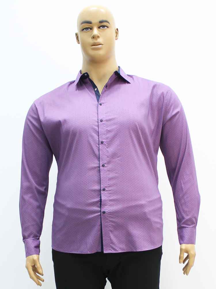 Сорочка (рубашка) мужская из мерсеризованного хлопка стрейчевая большого размера, 2021. Магазин «Большой Папа», Луганск.