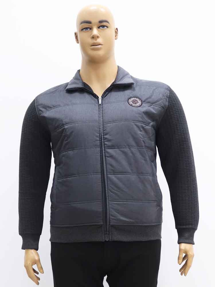 Кофта-куртка мужская комбинированная большого размера, 2021. Магазин «Большой Папа», Луганск.