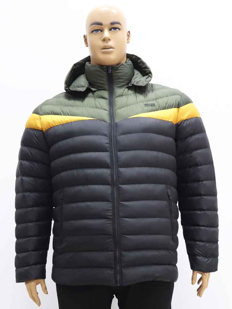 Куртка зимняя мужская с капюшоном большого размера, 2021. Магазин «Большой Папа», Луганск.