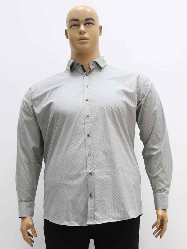 Сорочка (рубашка) мужская из хлопка с лайкрой большого размера, 2021. Магазин «Большой Папа», Луганск.