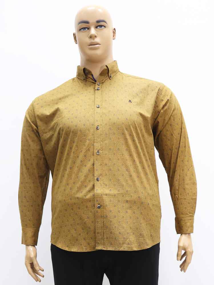 Сорочка (рубашка) мужская из хлопка с эластаном большого размера, 2021. Магазин «Большой Папа», Луганск.