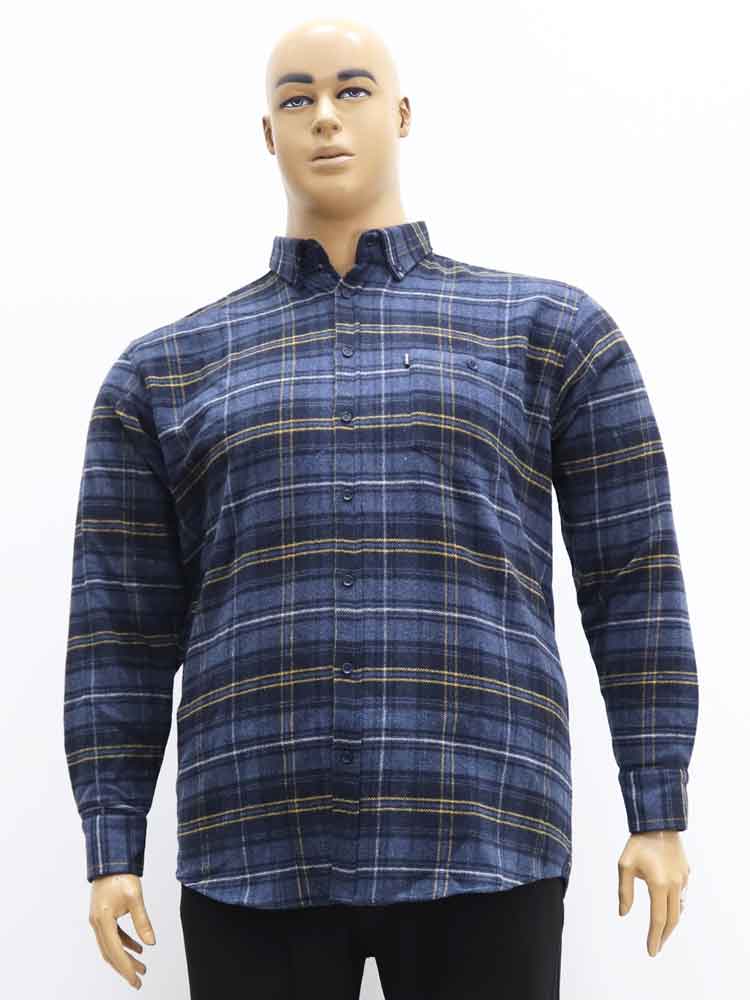 Сорочка (рубашка) мужская фланелевая из хлопка большого размера. Магазин «Большой Папа», Луганск.